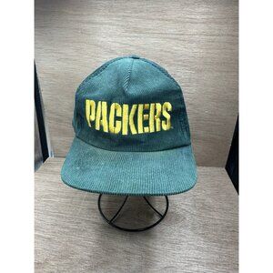 Vintage Starline NFL Green Bay Packers Corduroy Snapback Hat Cap Green